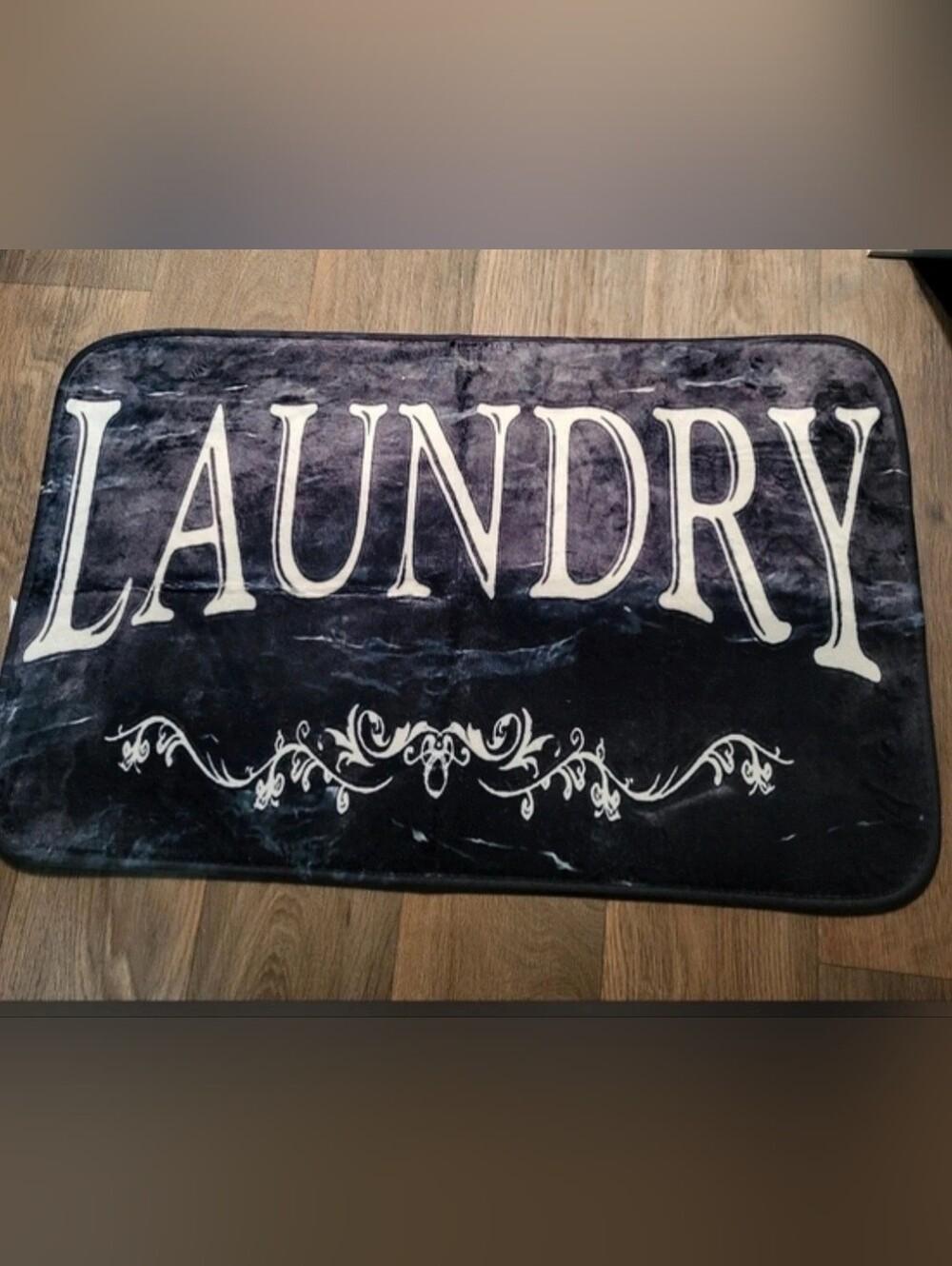 Laundry Room Decorative Mat - Black and White